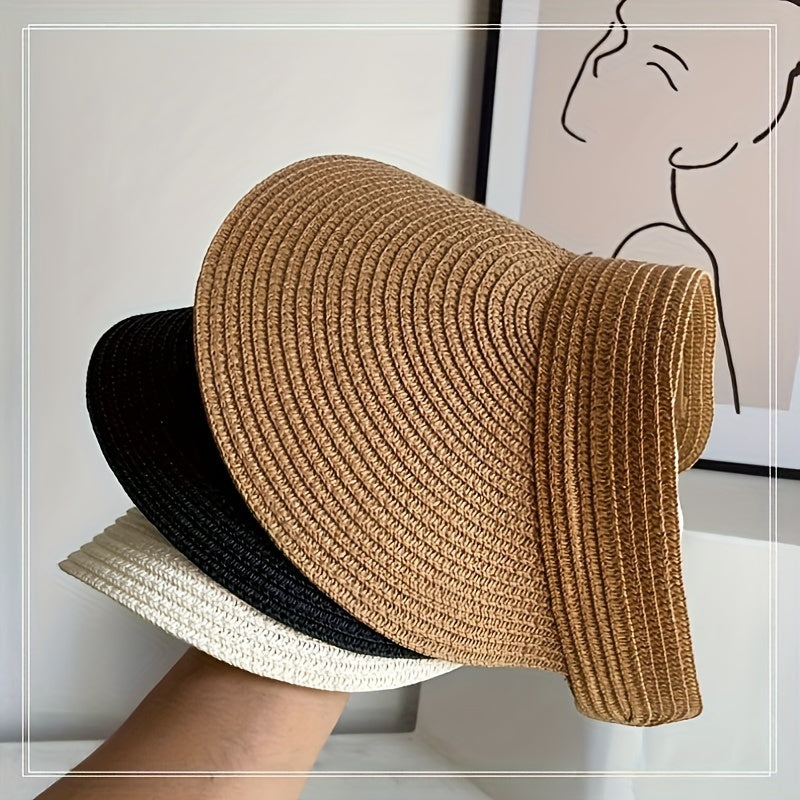 Foldable sun visor with wide brim