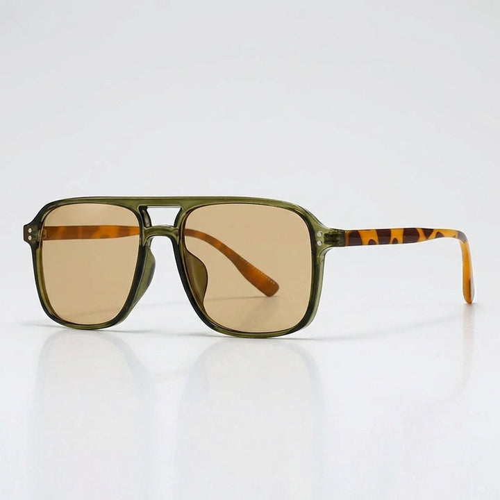 Oversized Retro Square Aviator Sunglasses – Stylish UV Protection Glasses