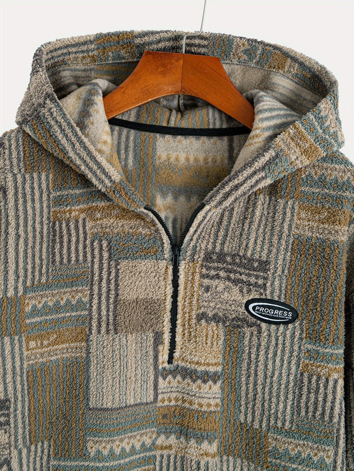 Malcolm | Herren Half-Zip Pullover gemustert