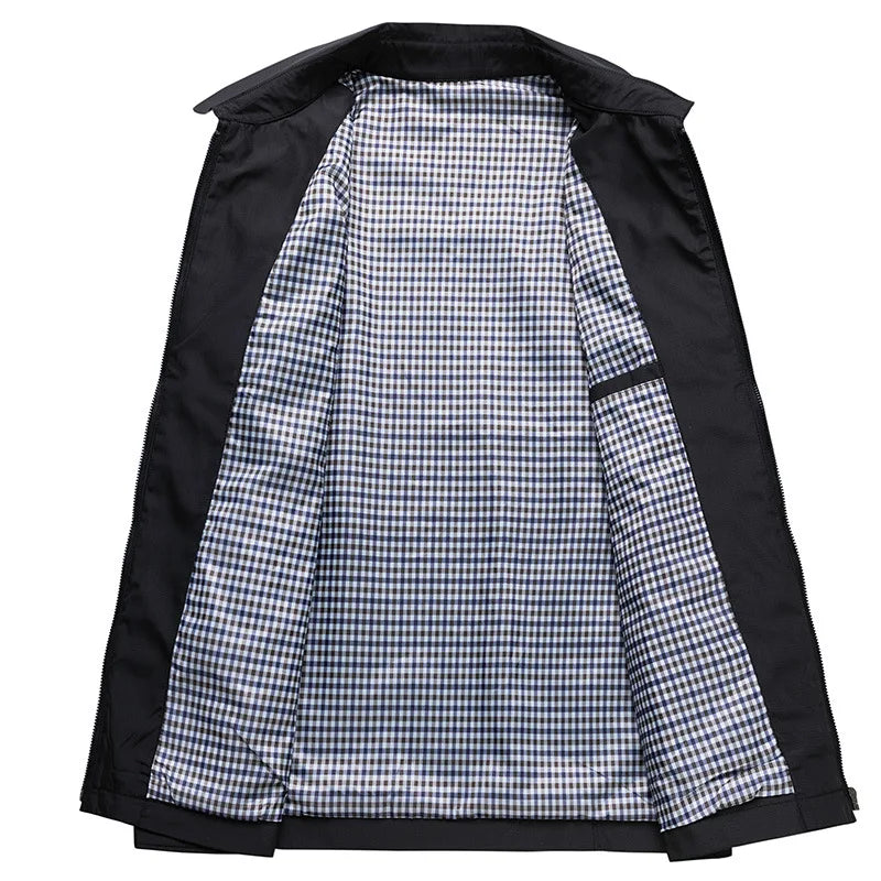 Minimalist Zip-Front Casual Summer Jacket for Men