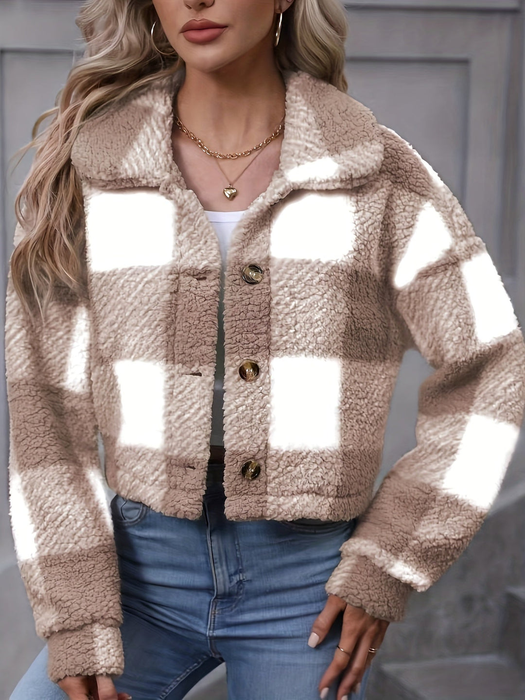 Marnie | Damen Kurze Jacke Karo