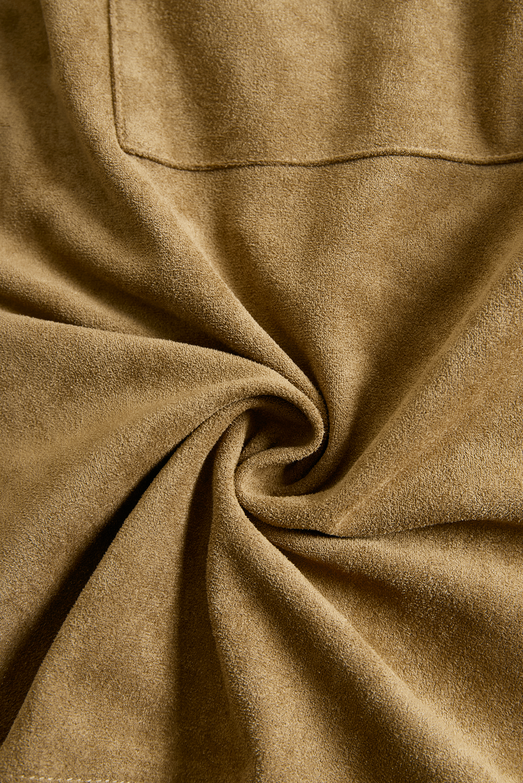 Midi dress in suede look with lapel collar and button placket