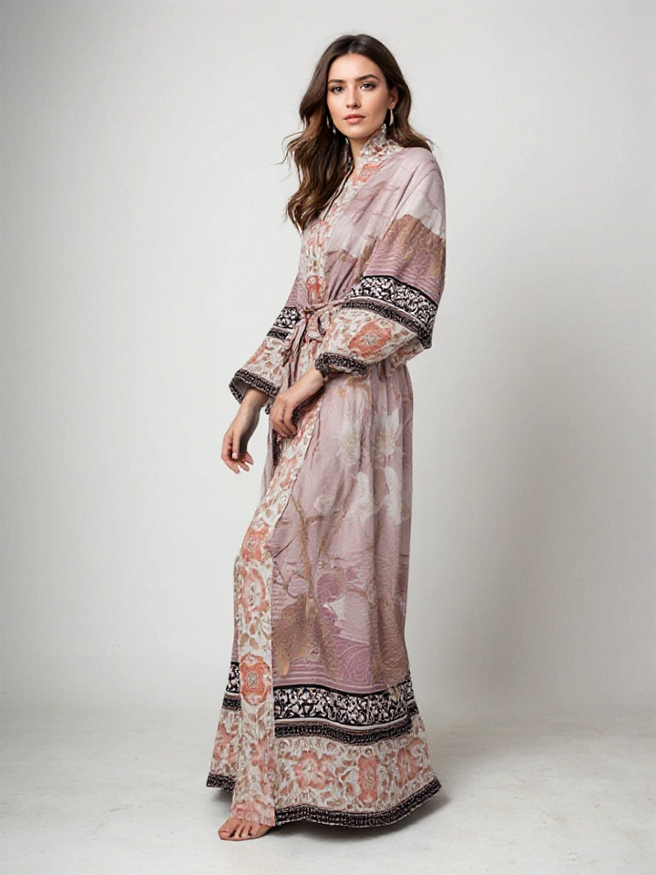 Women's kimono with floral pattern – Light summer kimono