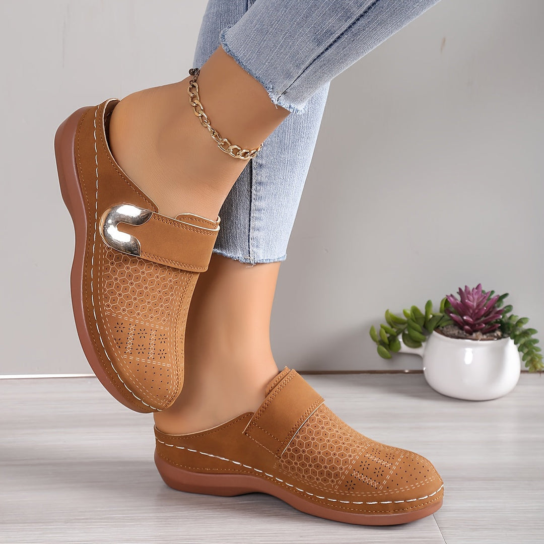 Women's Closed Orthopedic Suede Slippers – Comfortable Comfort Slip-Ons
