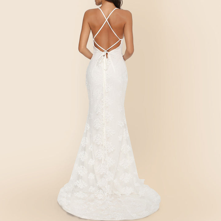 Robe de mariée cintrée avec bordure en dentelle – Style de mariée élégant et raffiné