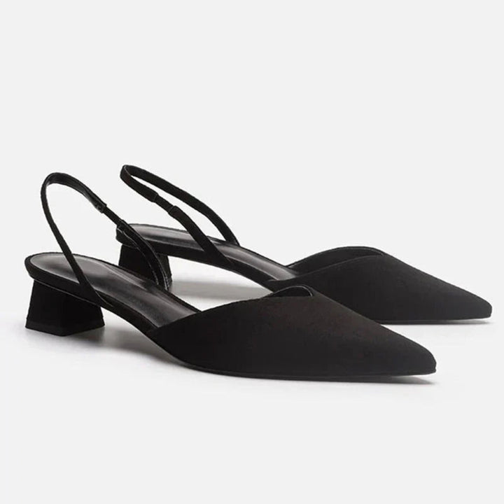 Women's slingback pumps with small heel