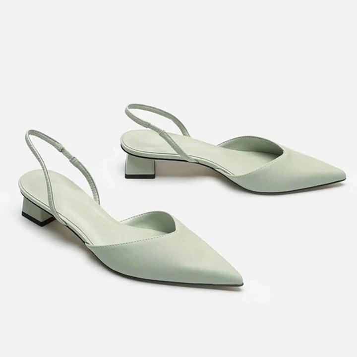 Women's slingback pumps with small heel