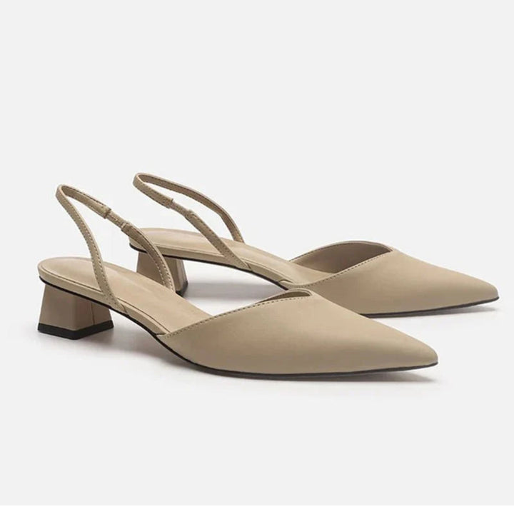 Women's slingback pumps with small heel