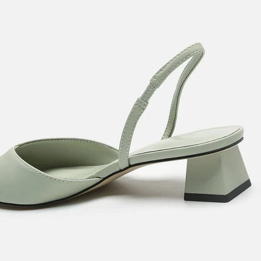Women's slingback pumps with small heel