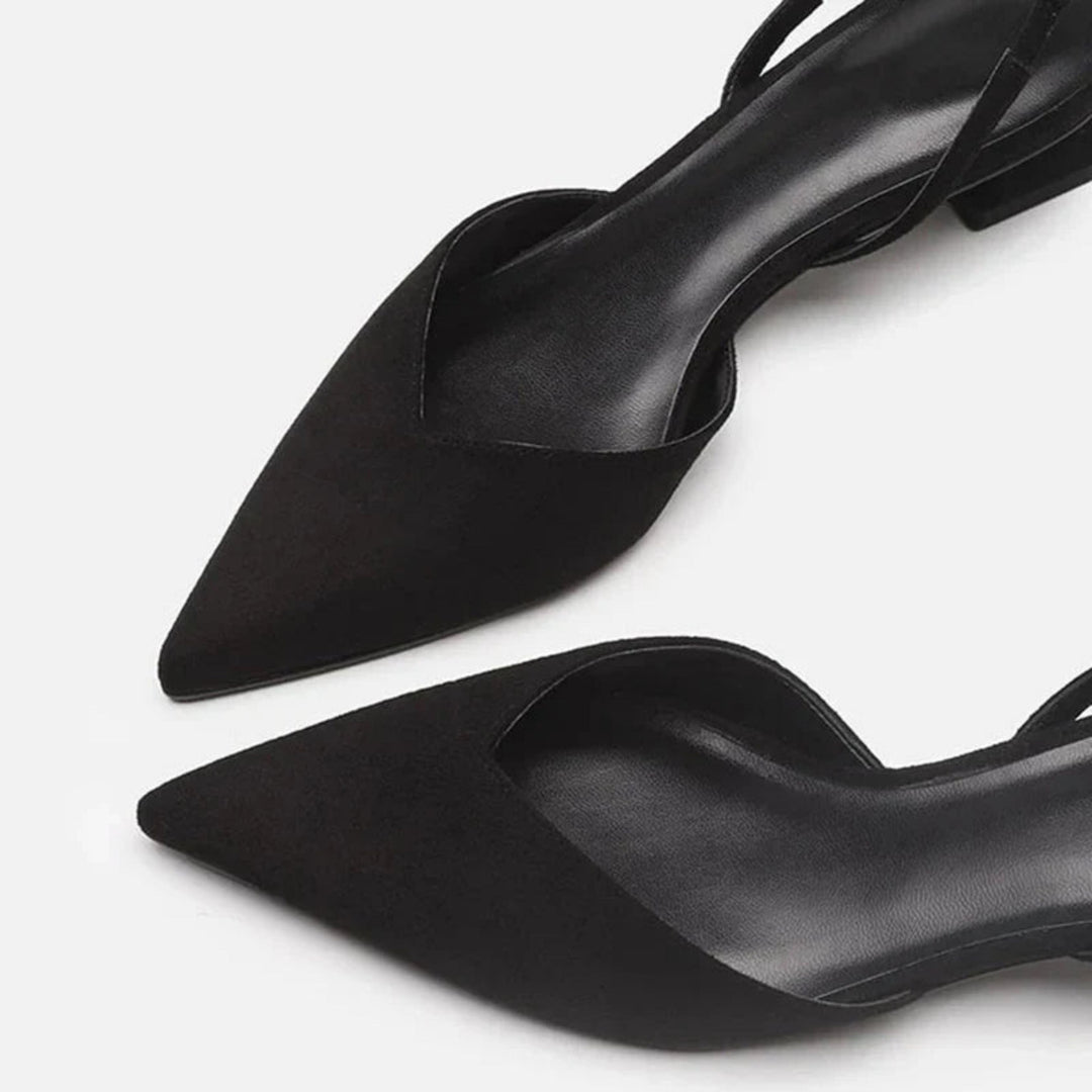 Women's slingback pumps with small heel