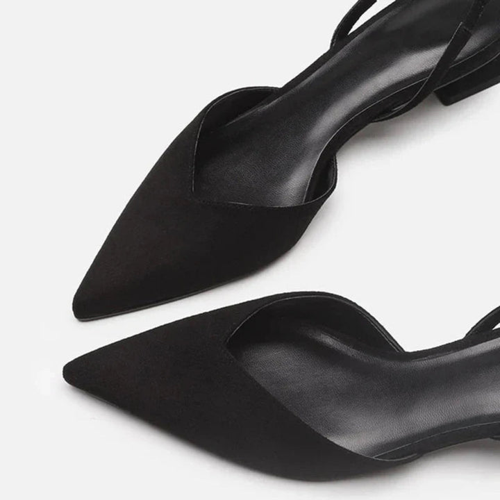 Women's slingback pumps with small heel