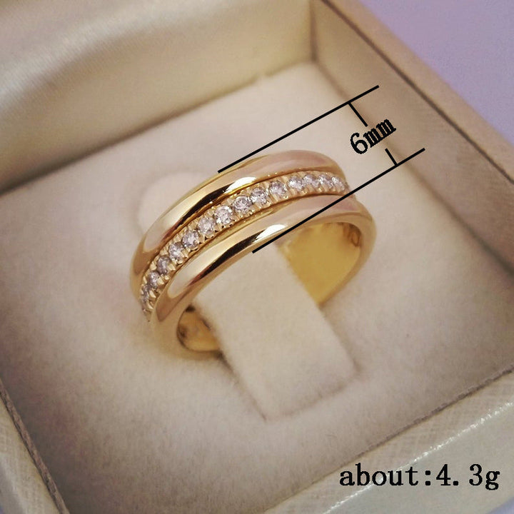 Minimalist Gold-Colored Brass-Plated Stackable Ring – Elegant Jewelry