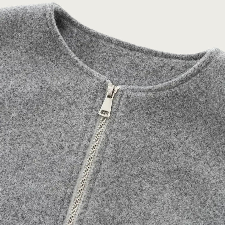 Cropped Damen Übergangsjacke – mit Ballonärmeln & modernem Schnitt