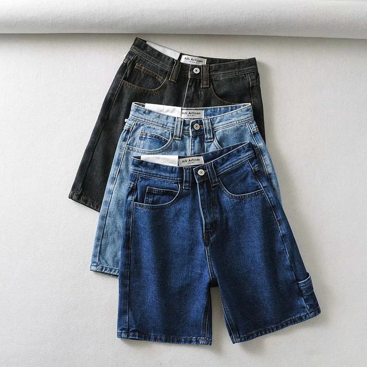 Women's High-Waist Shorts – Elegant Summer Shorts with Wide Leg