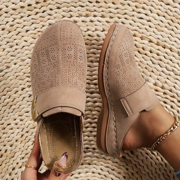 Women's Closed Orthopedic Suede Slippers – Comfortable Comfort Slip-Ons