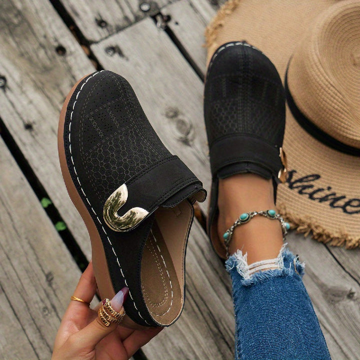 Women's Closed Orthopedic Suede Slippers – Comfortable Comfort Slip-Ons