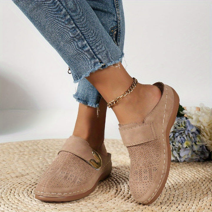 Women's Closed Orthopedic Suede Slippers – Comfortable Comfort Slip-Ons