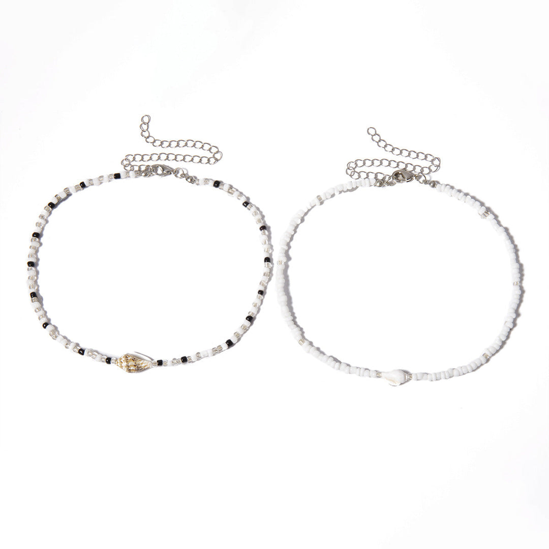 Women's Elegant Multi-Layer Necklace with Pearls and Shells – Boho Chic Statement Jewelry