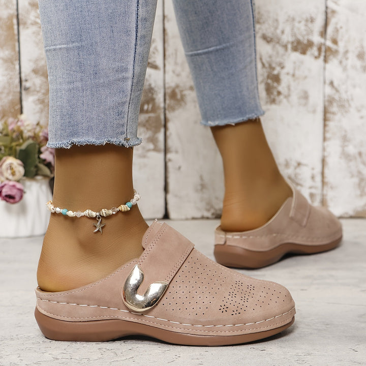 Women's Closed Orthopedic Suede Slippers – Comfortable Comfort Slip-Ons