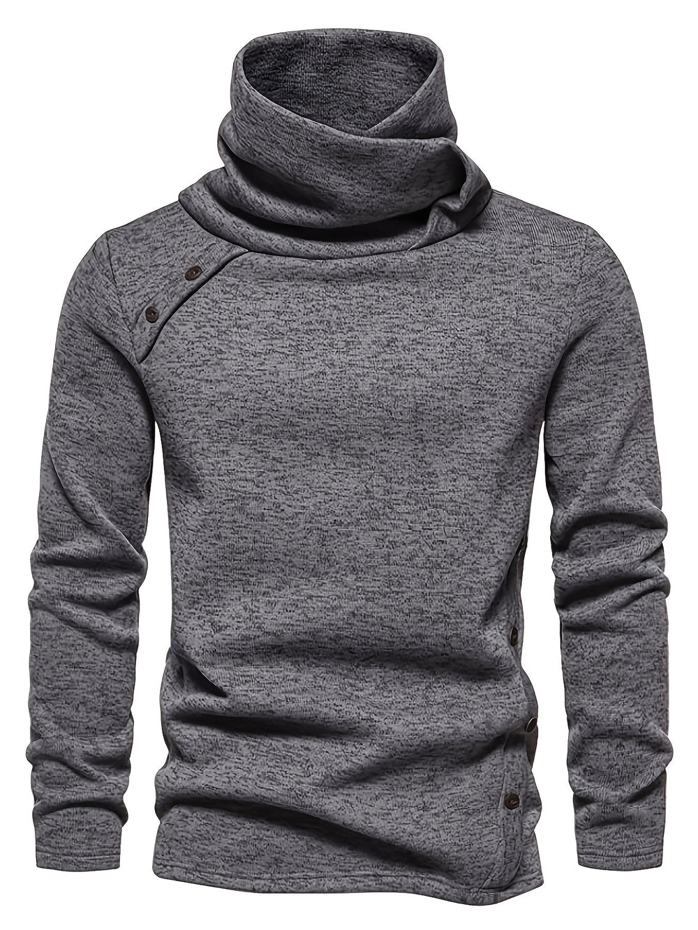 Nash | Herren Pullover mit Slouchy Kragen und Knöpfen