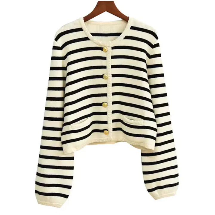Valerie | High-quality striped wool cardigan