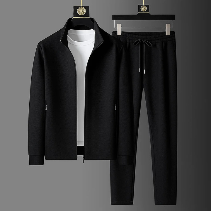 Conjunto deportivo de entrenamiento para hombre en dos piezas negro – Atuendo de fitness