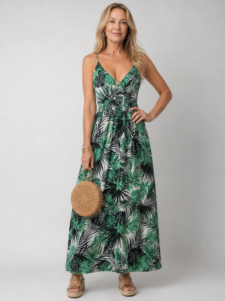 Maravelle | Ärmelloses Midikleid mit Blumenprint