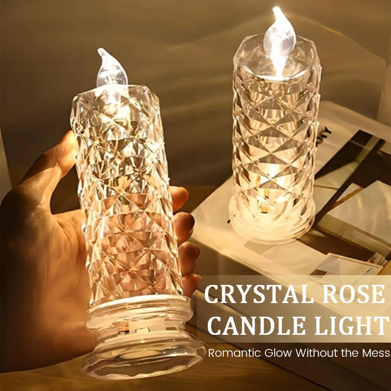 Kristall Rosen Kerzen Lampe Dekoration