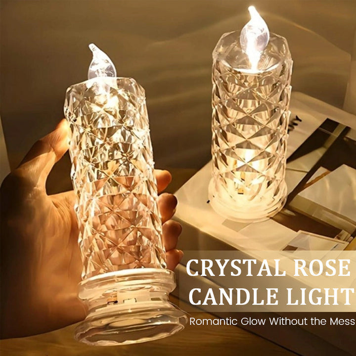Kristall Rosen Kerzen Lampe Dekoration