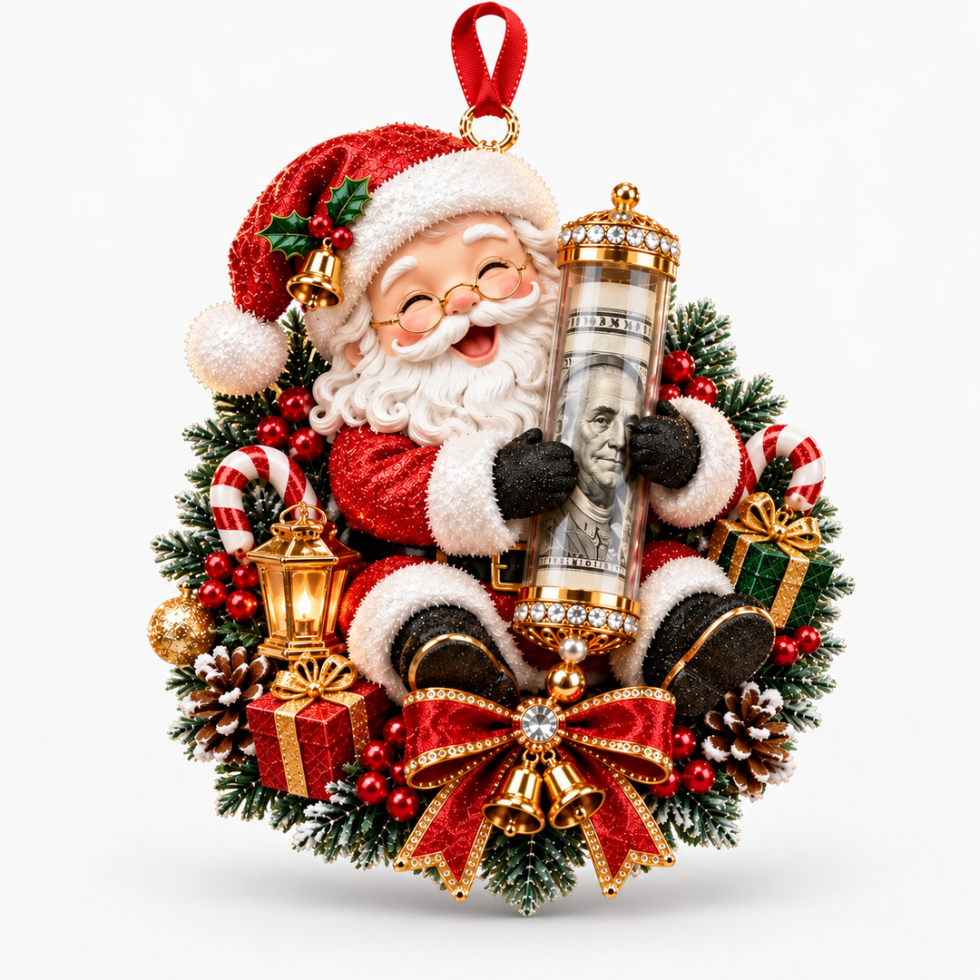 Merrymitts | Plüsch-Weihnachtsornament mit Geldfach
