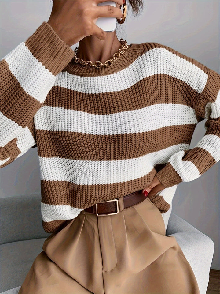 Meredith | Damen Streifen-Pullover