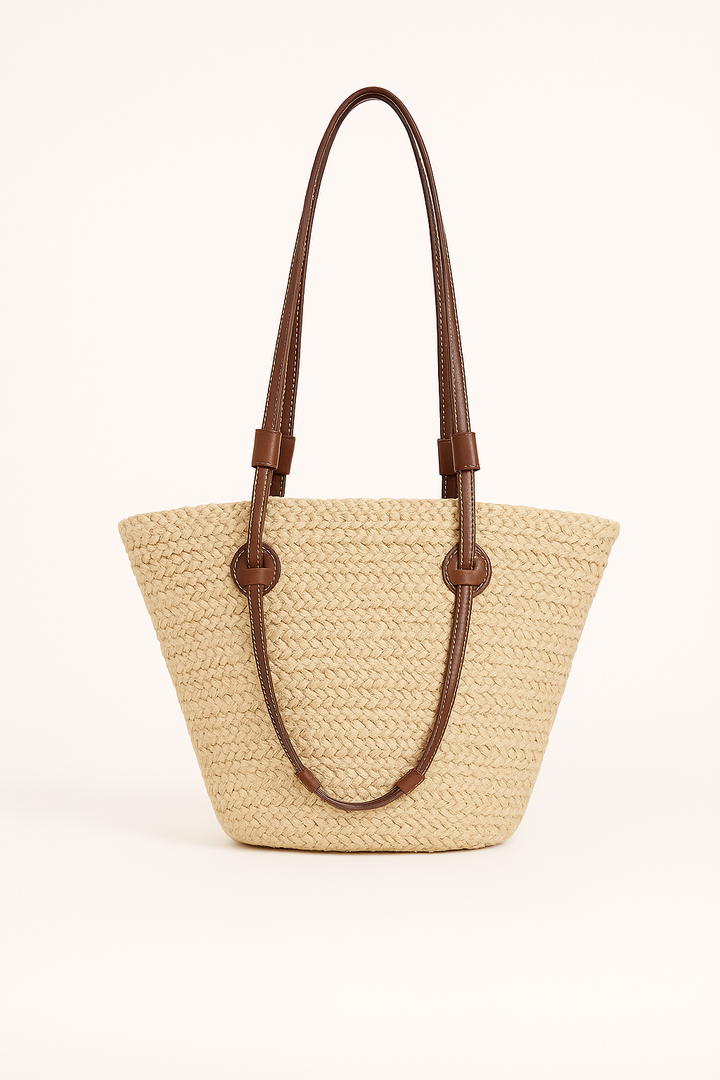 Boho Beach Bag Women – Handmade Raffia Shoulder Bag Summer 2025