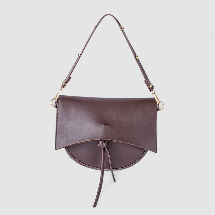 Bolso de hombro vintage para mujer – Cuero vegano con bolsa y correa de lona