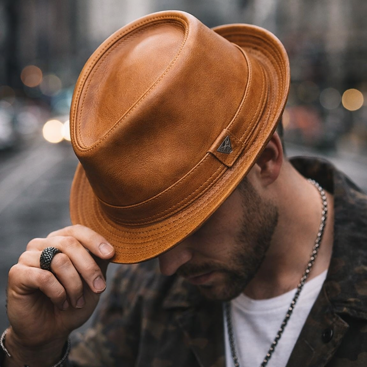 Vintage-Trilby Fedora Hut – Klassischer Leichter Modehut