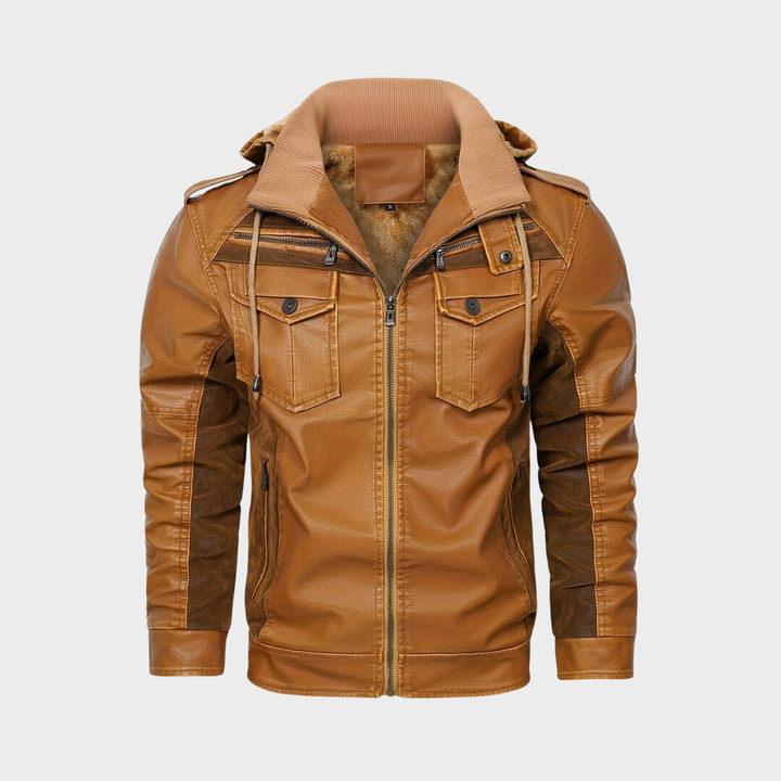Grimpeurs Veste en Cuir Classique