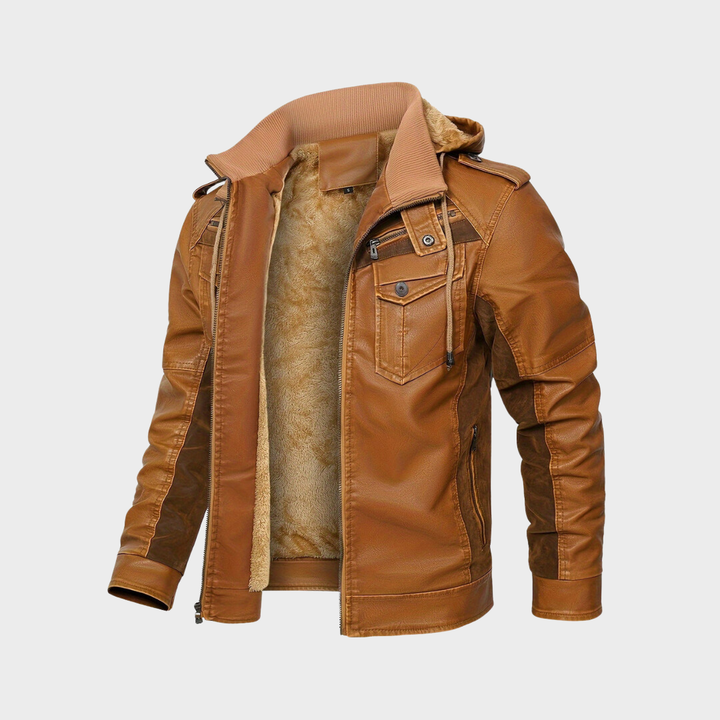 Grimpeurs Veste en Cuir Classique