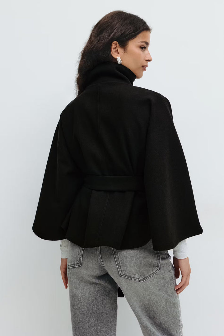 Women’s cape coat with belt