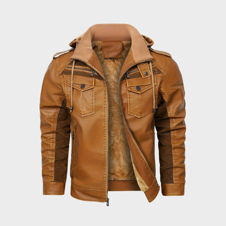 Grimpeurs Veste en Cuir Classique