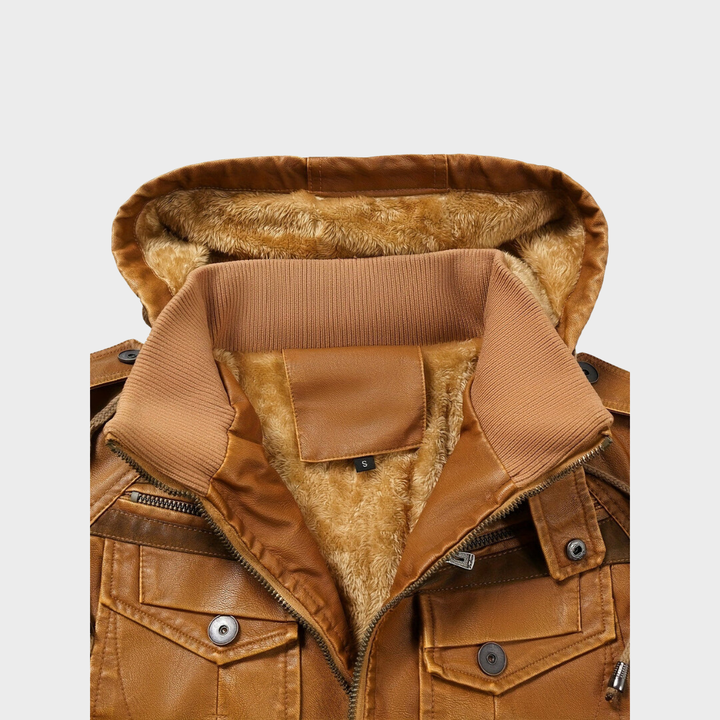 Grimpeurs Veste en Cuir Classique
