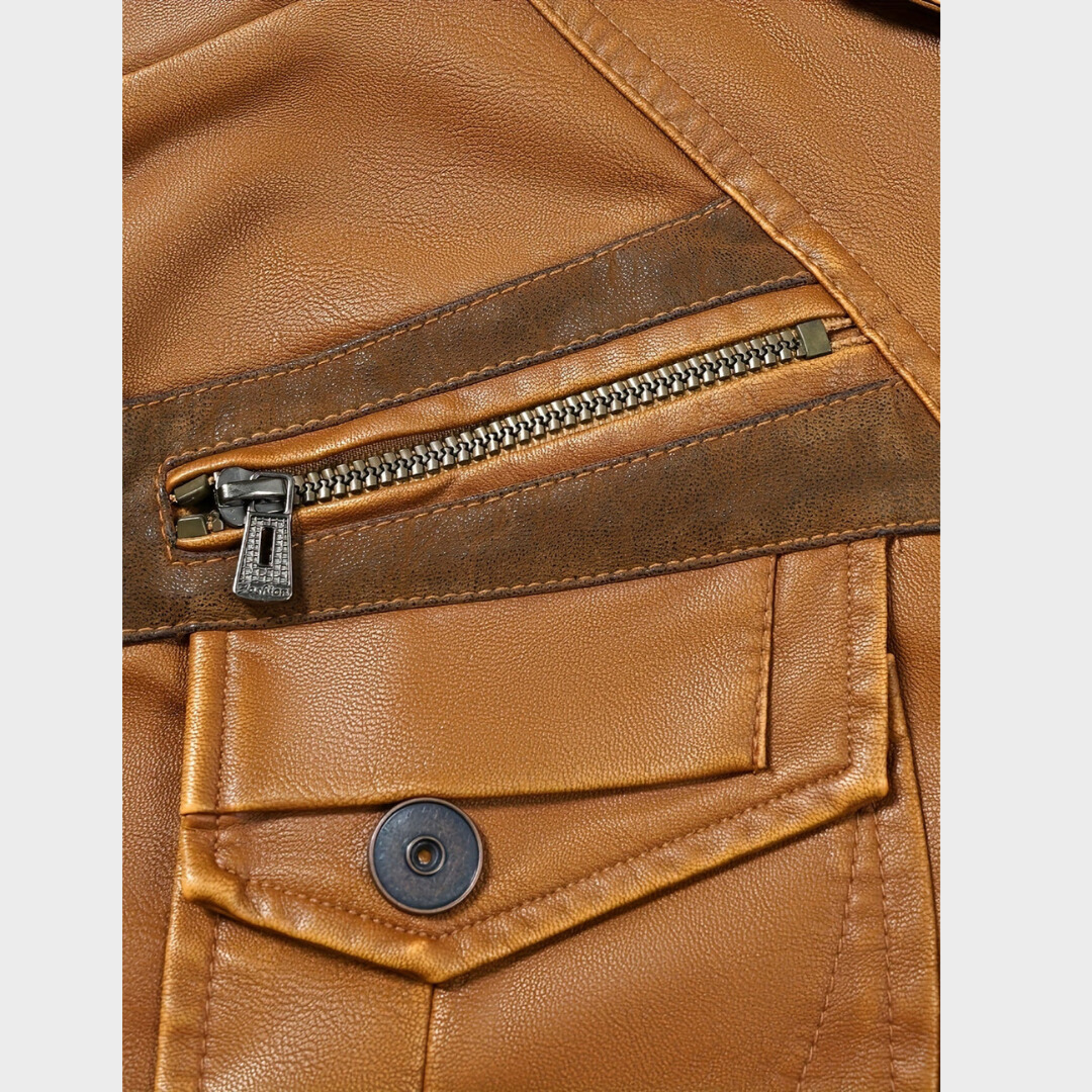 Grimpeurs Veste en Cuir Classique