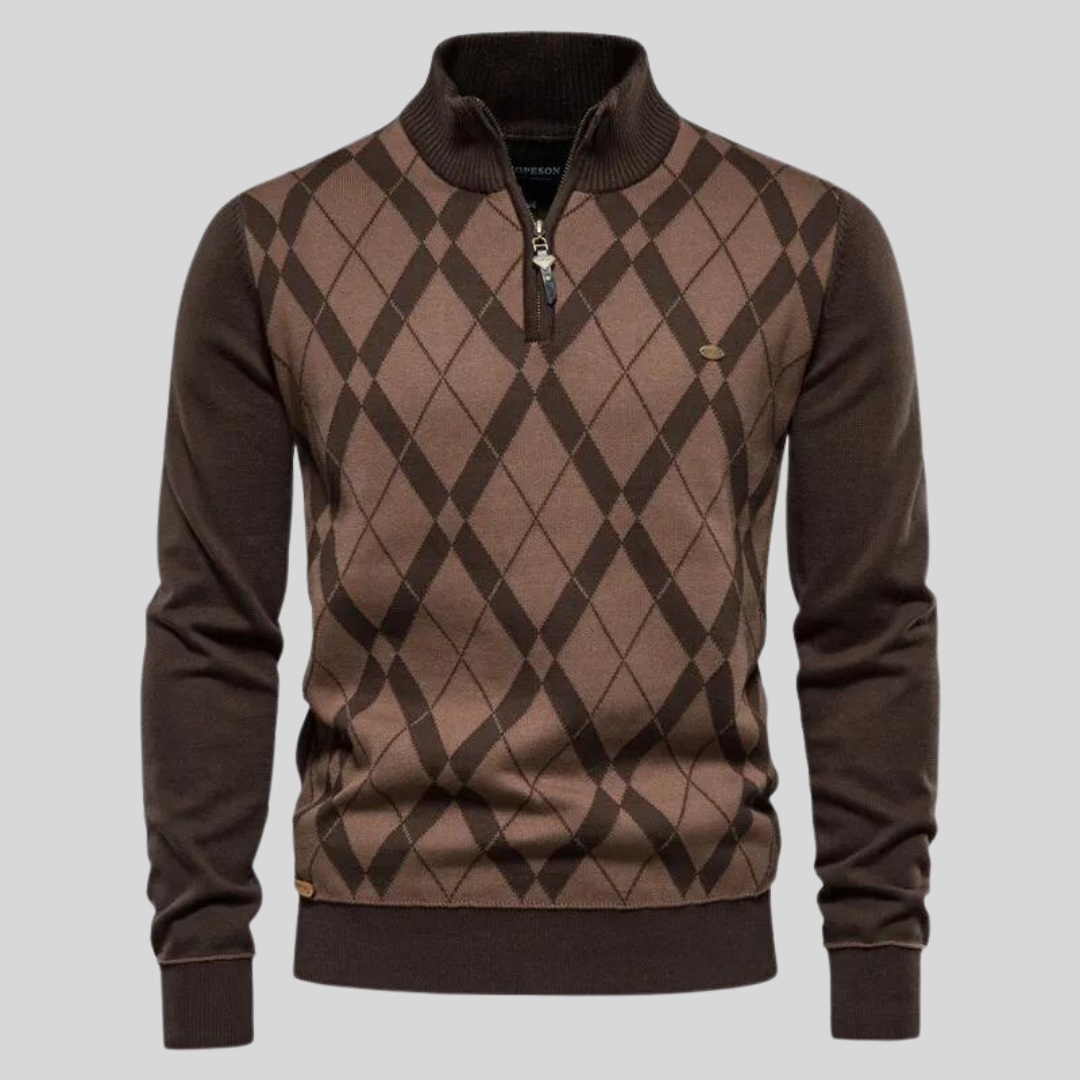 Mark | Argyle Checked Sweater
