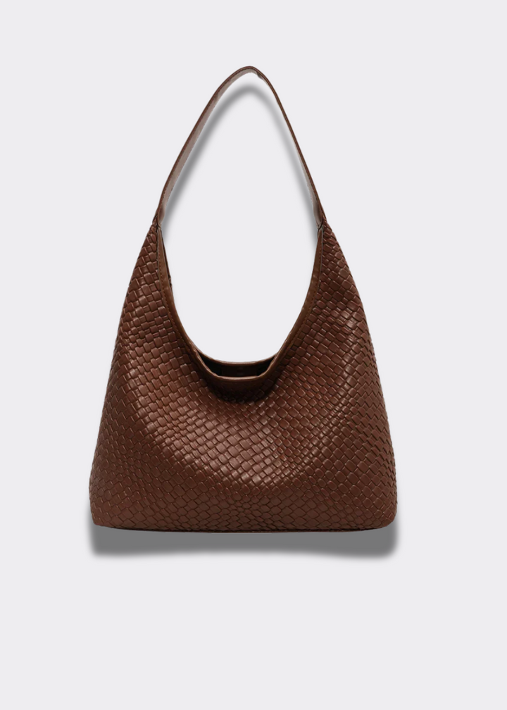 Braided Shoulder Bag – Vegan Leather with Inner Pocket