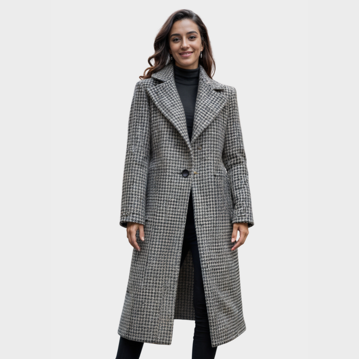 Cherry | Long Jacket Coat made of Wool