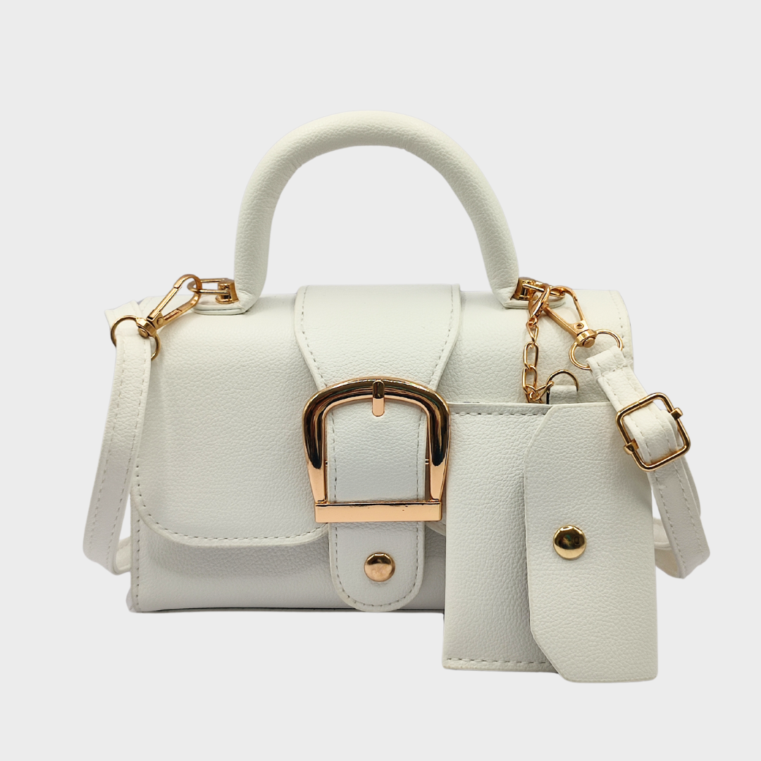 Set de bolso y cartera de cuero vegano lujoso