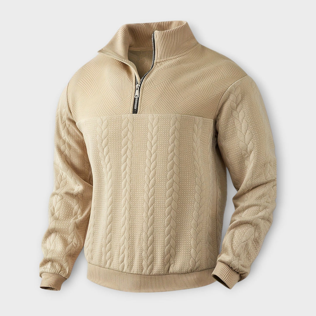 Randall | élégant Pull à demi-zip vintage