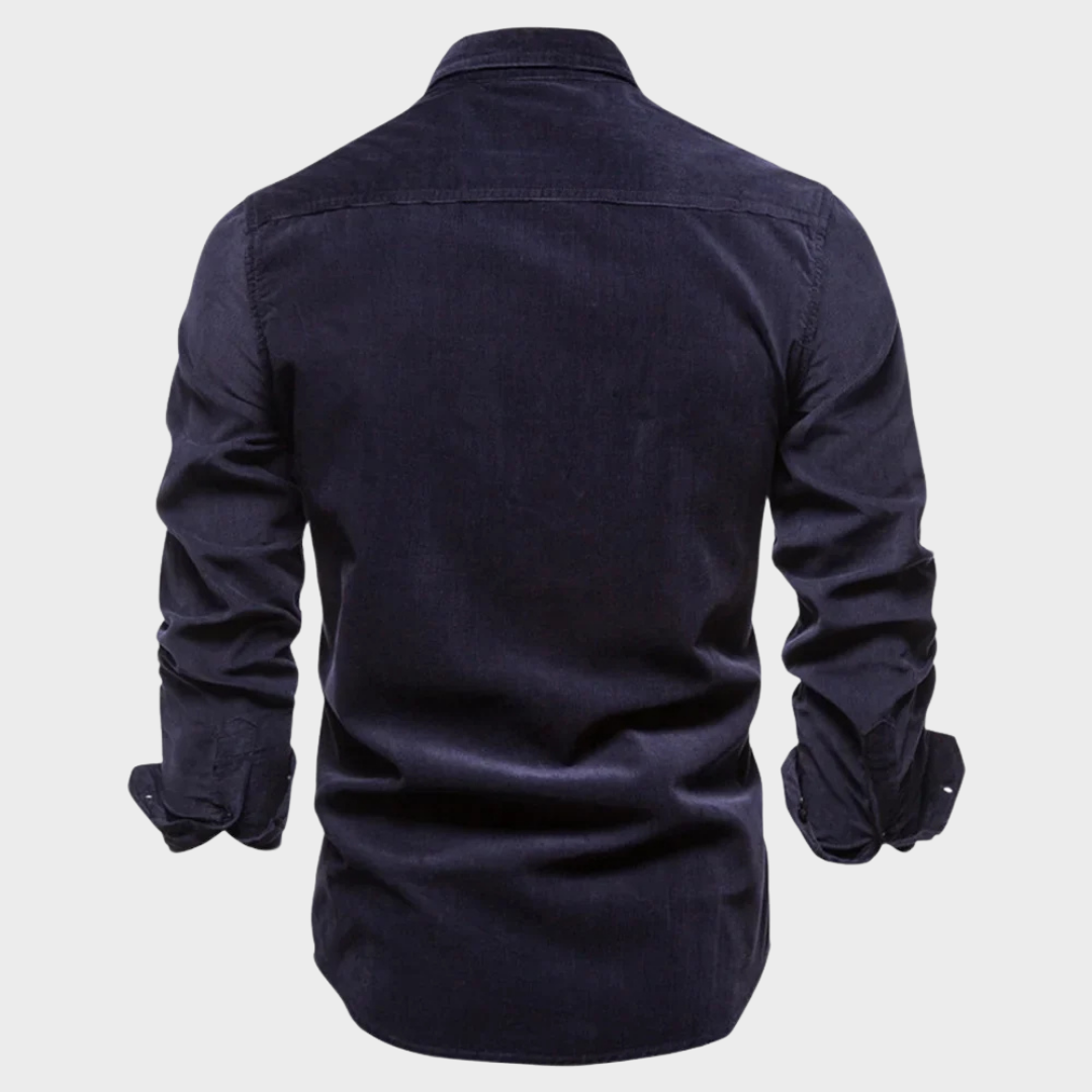 Solid color corduroy long-sleeve shirts