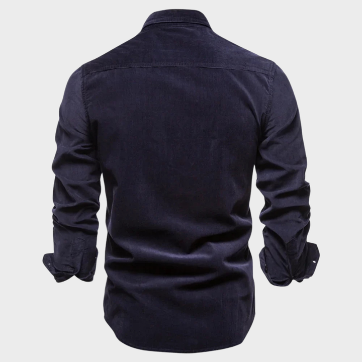 Solid color corduroy long-sleeve shirts