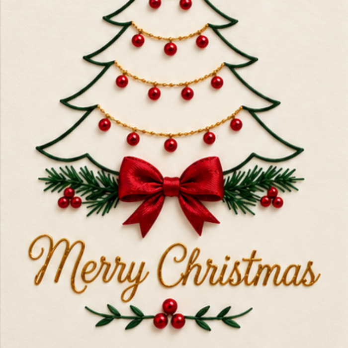 Stitchmas | Weihnachts-Stickset mit vorgedrucktem Muster