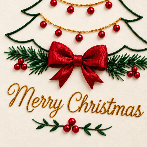 Stitchmas | Weihnachts-Stickset mit vorgedrucktem Muster