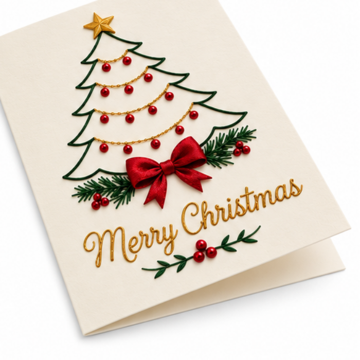 Stitchmas | Weihnachts-Stickset mit vorgedrucktem Muster